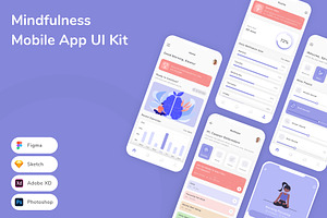 Mindfulness Mobile App UI Kit