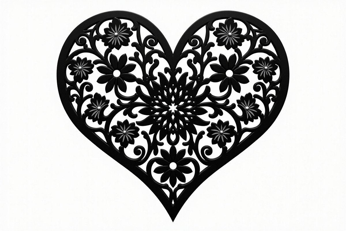 Layered Heart Mandala with Floral, an Illustration by Amazin_art (Photo 15 of 16)