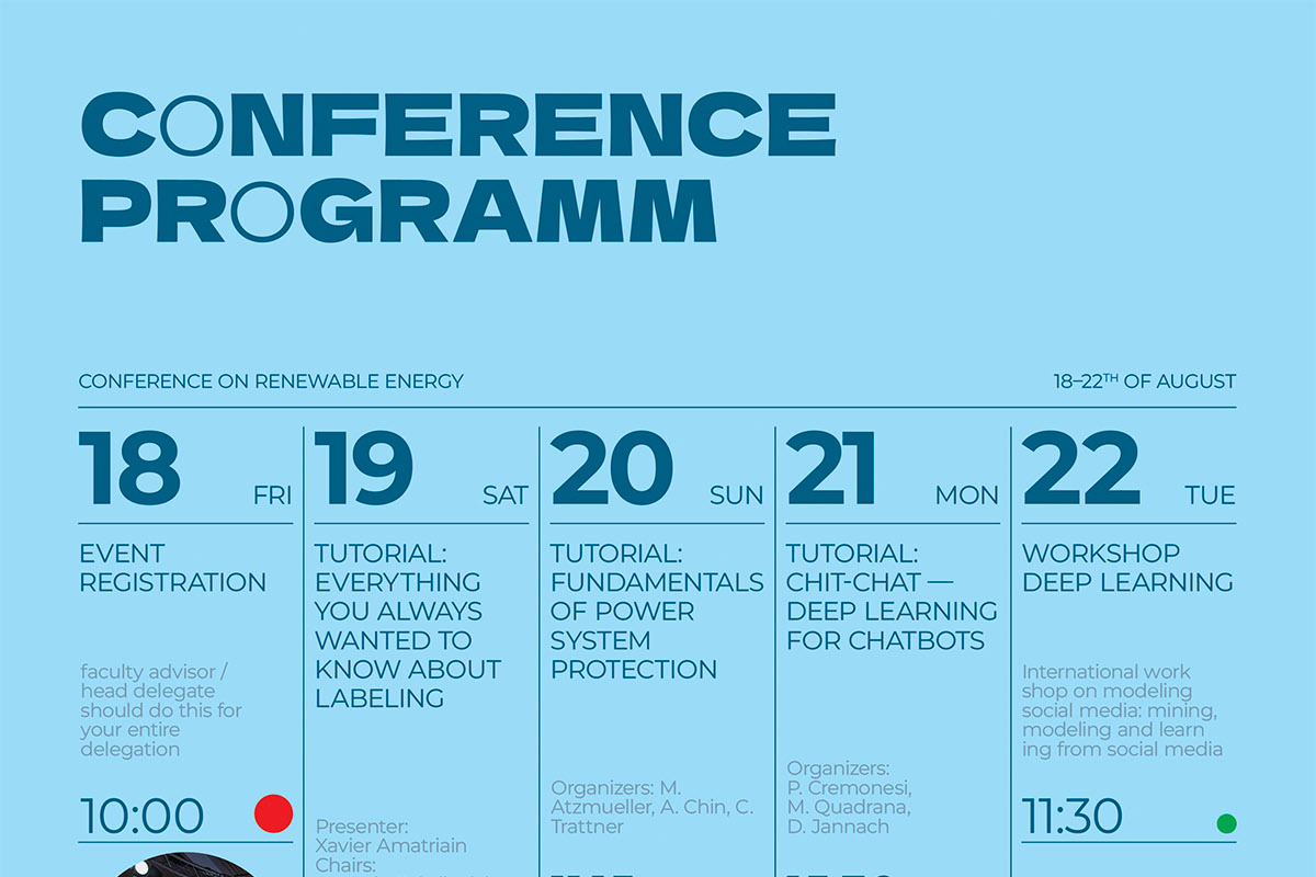 Conference Event Program Poster, a Flyer Template by EDT.Graphics