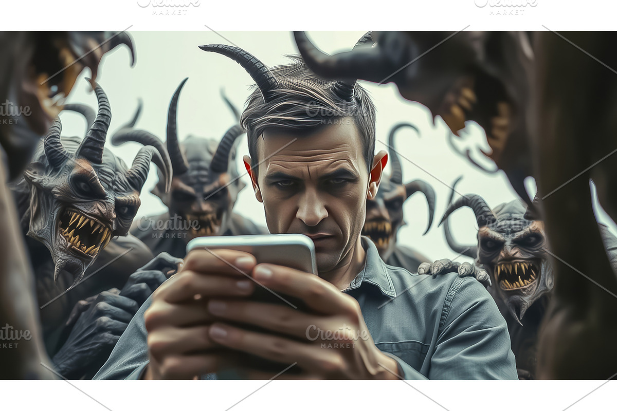 A group of evil demonic creatures, a Graphic by TatsianaSalauyova