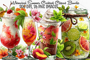 Whimsical Summer Cocktail Clipart, an Illustration by Canvas Craft (Thumbnail 1 of 7)