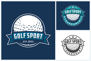 Golf logo sport design template