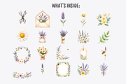 Lavender and Bees Clipart Bundle, a Decorative Illustration by Anca Digital Vibe (Thumbnail 5 of 9)