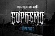 SUPREMO, a Blackletter Font by jakejarkor (Thumbnail 1 of 5)