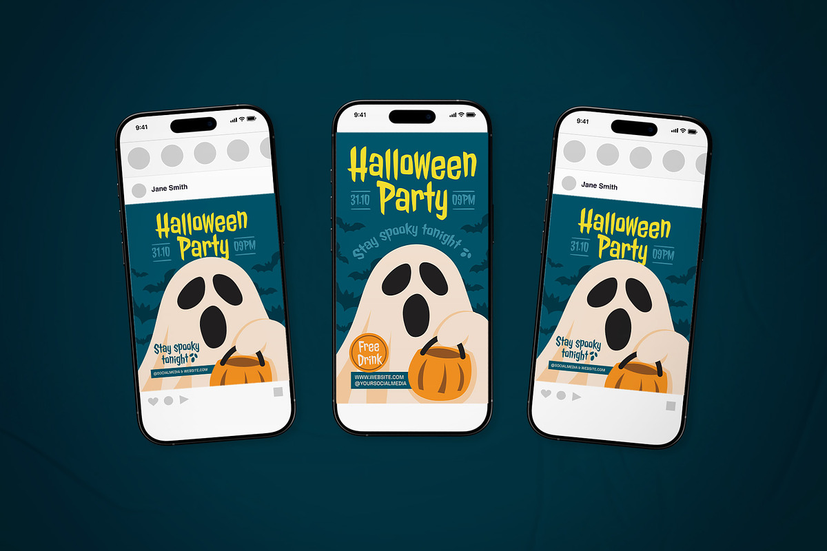 Halloween Party Event Flyer Set, a Flyer Template by The Good Store (Photo 2 of 2)