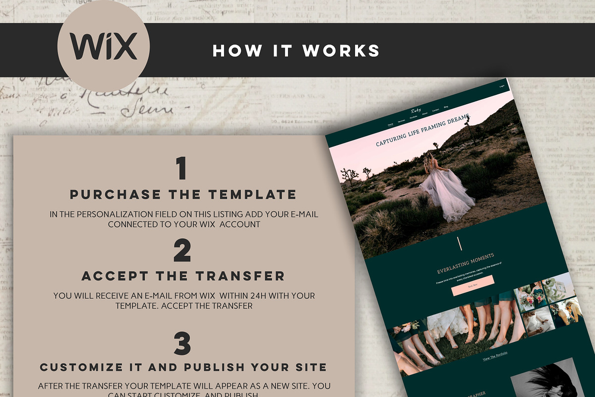 Wix Photography Website Template, a Wix Template by Design House (Photo 8 of 10)