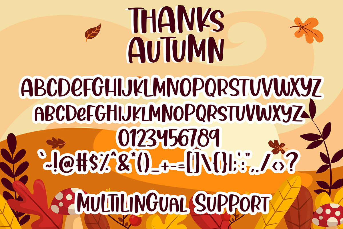 Thanks Autumn - Handwritten Font preview 7