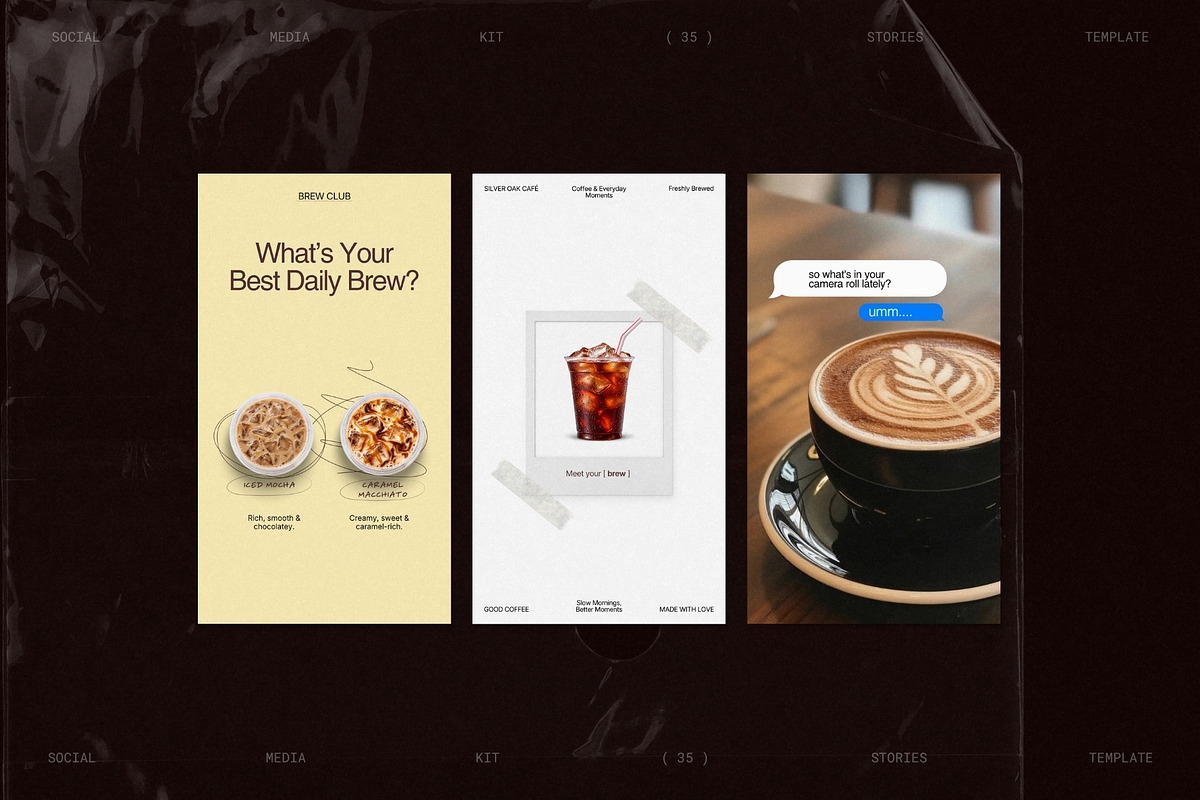 BREW | Cafe Instagram Template (I), a Social Media Template by Prapti Design (Photo 3 of 10)
