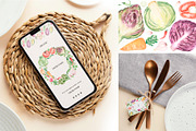 Watercolor Vegetables Collection, a Food Illustration by MayaNavits (Thumbnail 2 of 12)