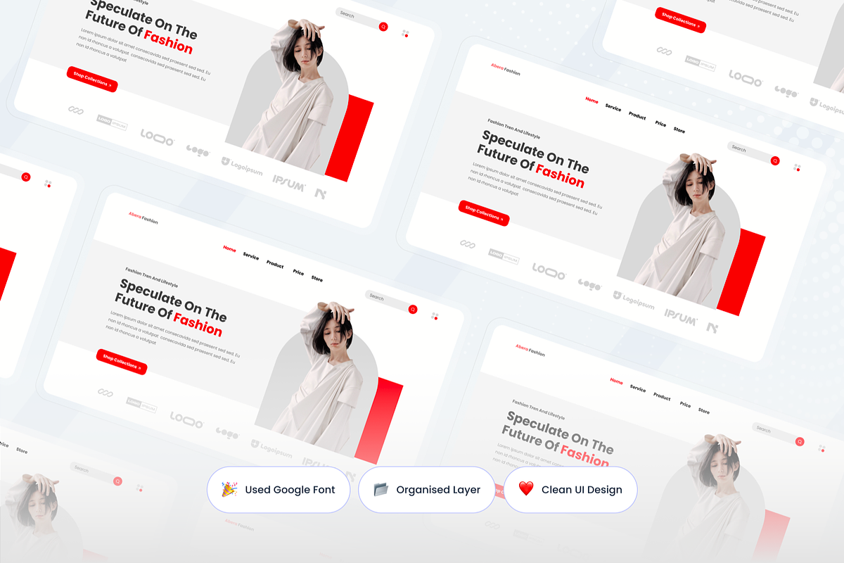 Abera - Fashion Hero Header, a Templates & Theme by SquidPixey (Photo 2 of 3)