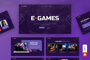E-Games - Esports Gaming Powerpoint, a Presentation Template by SquidPixey