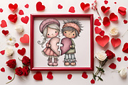 Quirky Girl & Boy Valentine Icons, a Person Illustration by RobertsArt (Thumbnail 4 of 7)