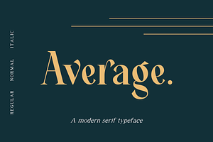 Average - Modern Serif Typeface