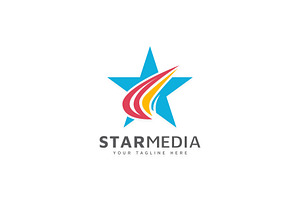 abstract star logo design, a Branding & Logo Template by vexper