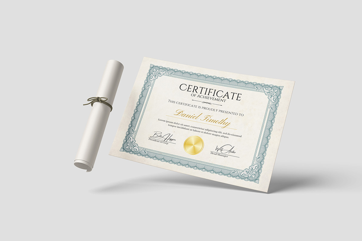 Versatile Certificate Mockup, an Advertising Mockup by bimockup (Photo 6 of 6)