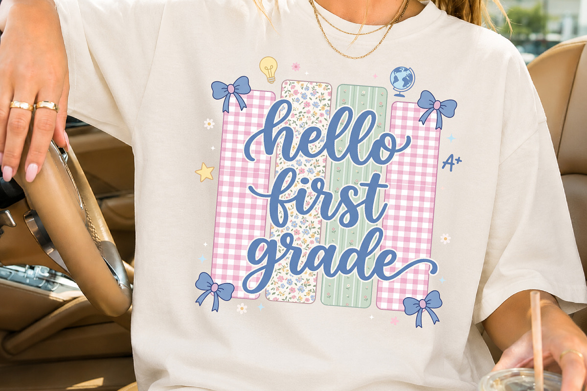 Hello First Grade, Back to School, a Seasonal Illustration by Rose Art (Photo 3 of 7)