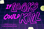 X-Rental - 1980s Retro Horror Font, a Handwritten Font by Wingsart Studio (Thumbnail 14 of 15)