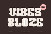 Vibes Bloze - Groovy Font, a Sans Serif Font by Iqsiart Studio (Thumbnail 1 of 10)