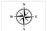 Stylish Compass Icon Set, a Decorative Illustration by CarWrap design (Thumbnail 3 of 3)