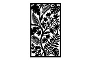 Floral Botanical Panel Silhouette, an Object Graphic by hafijul (Thumbnail 2 of 4)