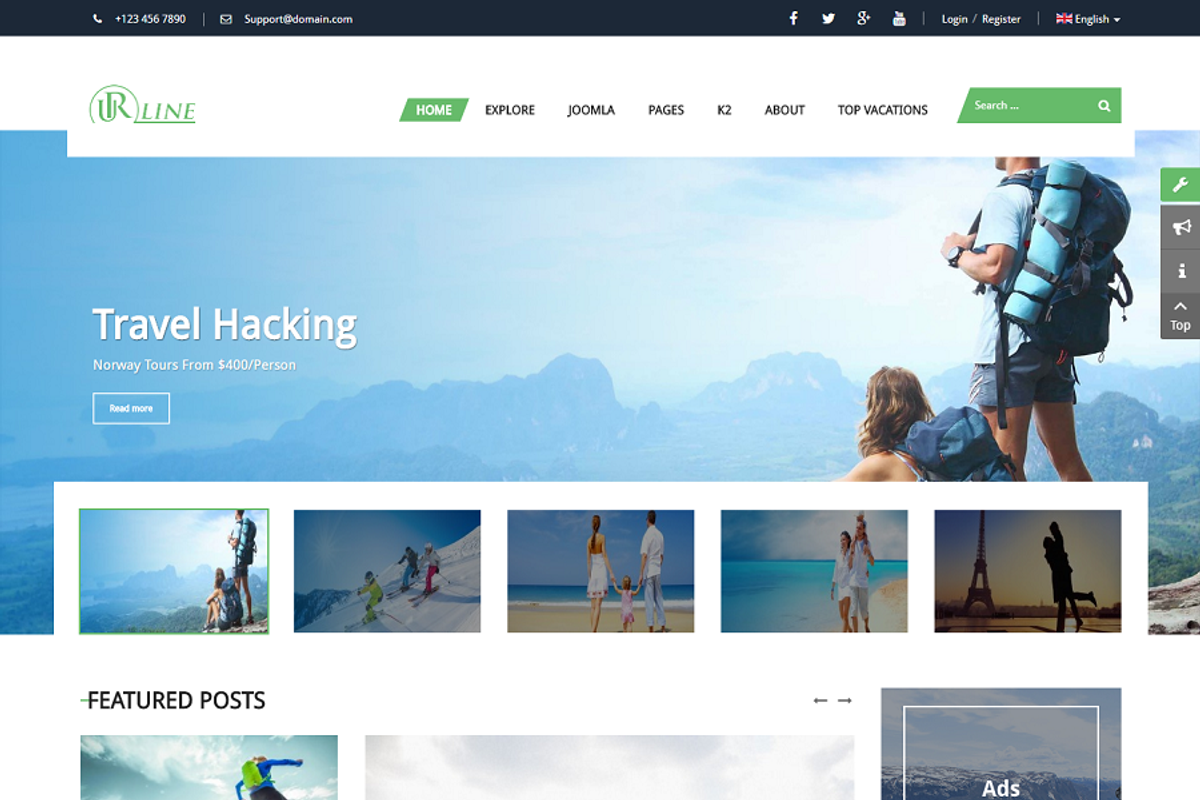 SJ Urline - Travel Joomla Template, a Websites & App Template by SmartAddons (Photo 1 of 4)