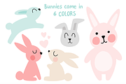 Easter Bunnies - Illustration Set, an Animal Illustration by Illustrations by Jessie (Thumbnail 2 of 3)