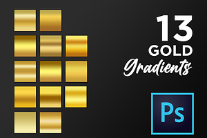 Gold Gradients Set For Photoshop