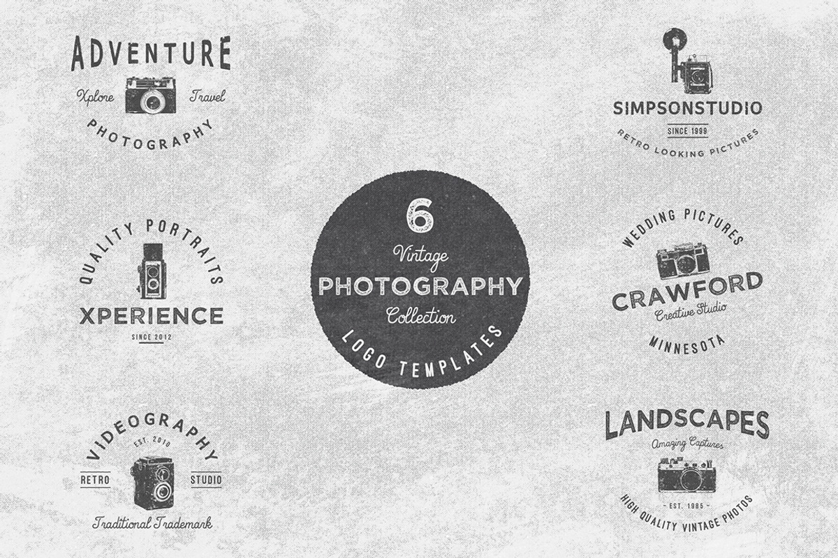 Vintage Photography Logo Collection, a Branding & Logo Template by DesigNoa (Photo 1 of 5)