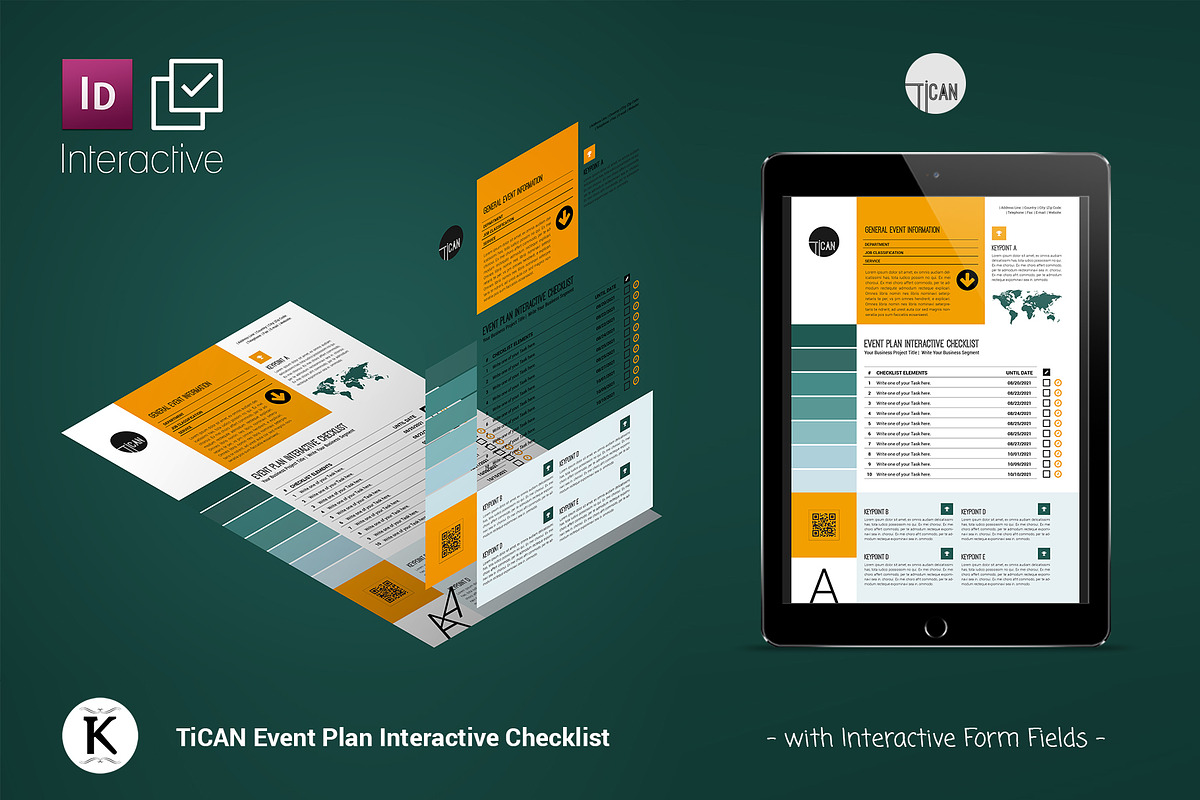 TiCAN Event Plan Interactive, a Stationery Template by Keboto