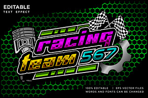 Editable Racing Text Logo Effect