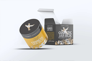 Cosmetic Jar & Box Mock-up