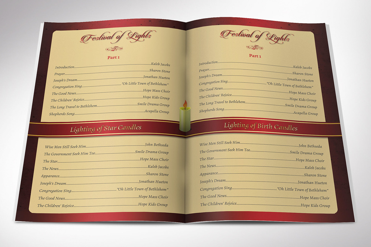 Light Christmas Program Template, a Brochure Template by Godserv Designs (Photo 2 of 10)