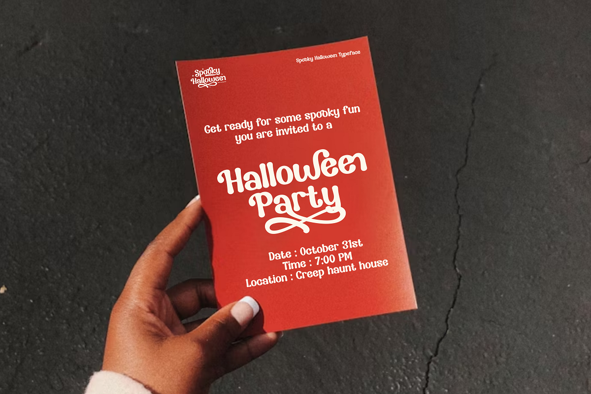 Spooky Halloween - Groovy Font, a Handwritten Font by SaktiAvellin (Photo 10 of 10)