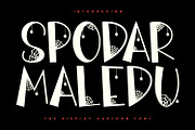 Spodar Maledu Display Cartoon Font, a Sans Serif Font by Maulana Creative (Thumbnail 1 of 7)