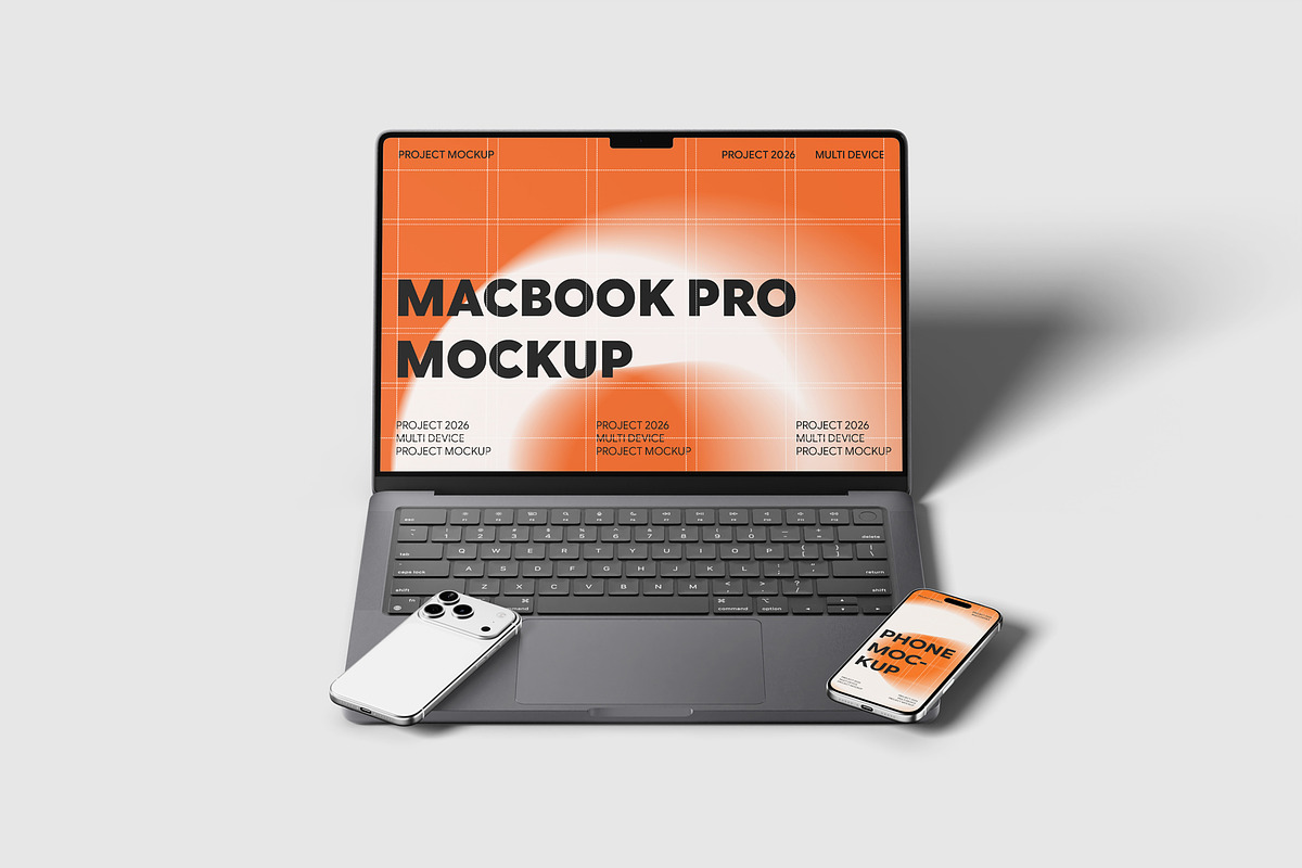 Laptop And Phone Mockup, a Wearable Device Mockup by scribrostudio (Photo 7 of 11)