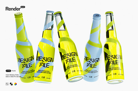 Soda / Beer Bottle Mockup Set, a Packaging Mockup by Renderteam