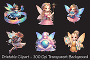 Back To School Cute Fairy Girl Png, an Illustration by RobertsArt (Thumbnail 3 of 7)