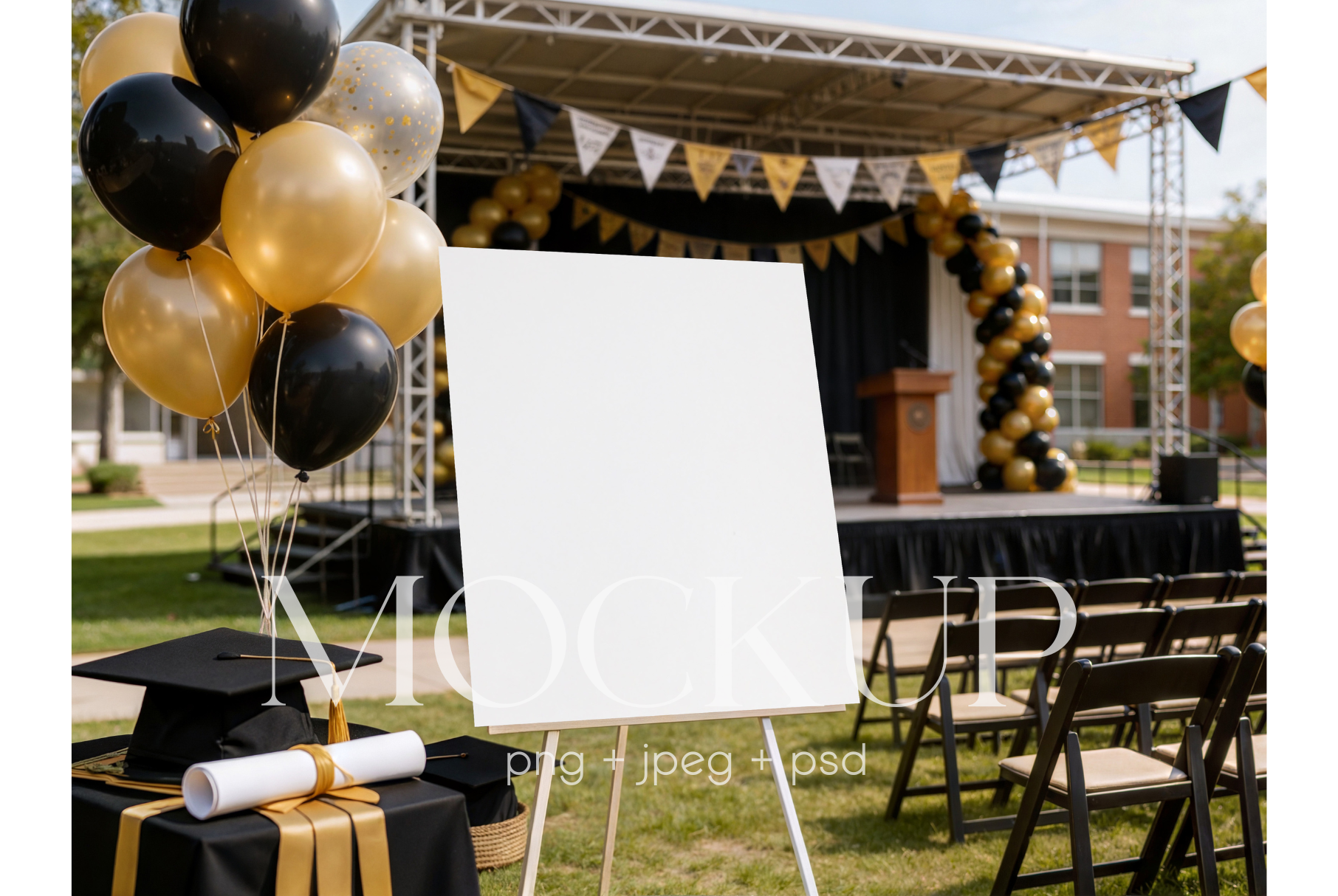 Graduation Ceremony 16x20 Mockup, a Product Mockup by MockupWizard