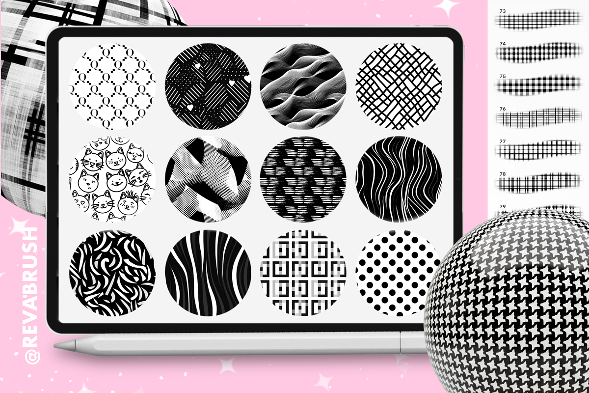 Procreate Abstract Textures brushes, a Brush Add-On by Revabrush (Photo 7 of 9)