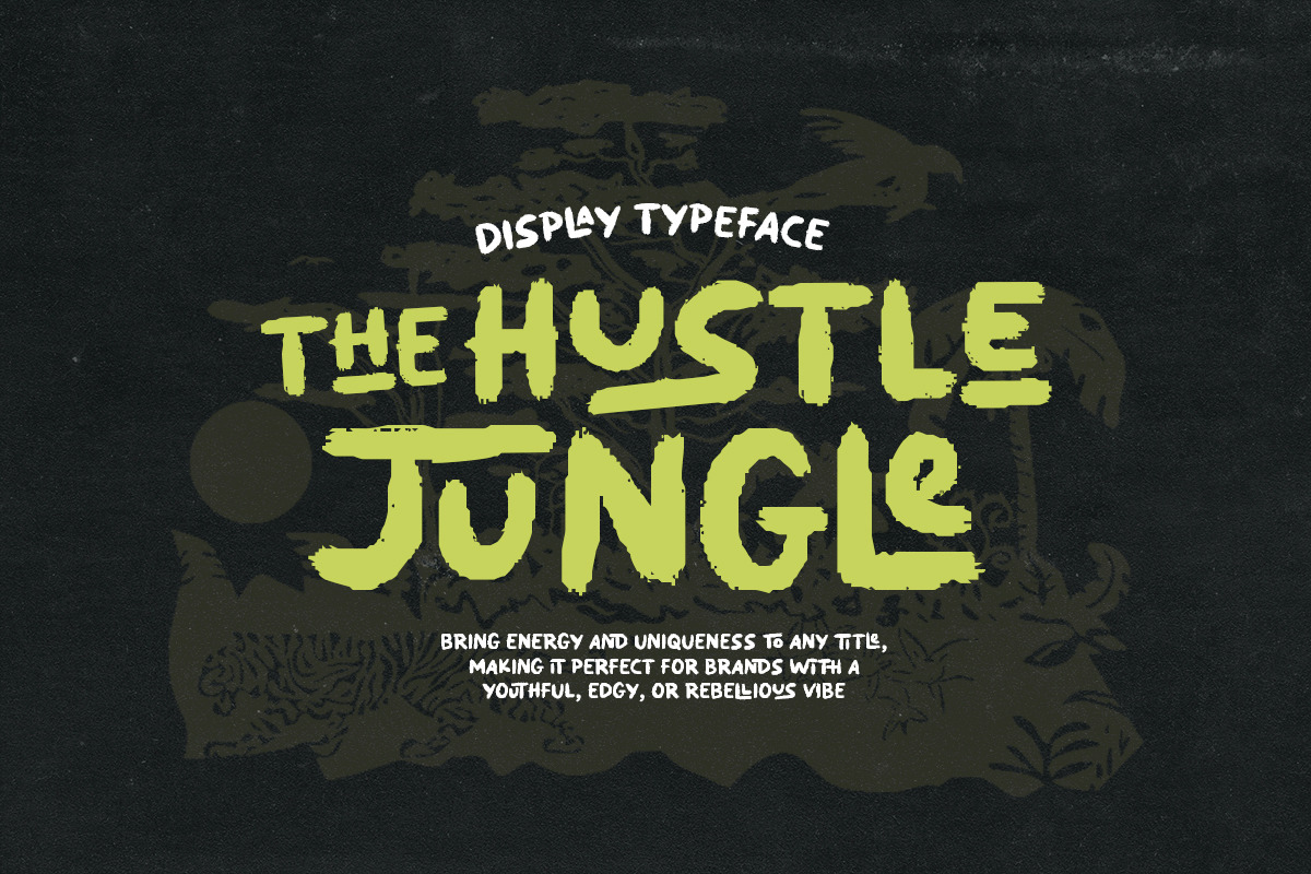 Hustle Jungle - Ligature Rough Font, a Handwritten Font by Bale Type (Photo 10 of 10)