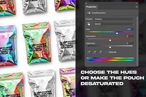 Holographic Foil Pouch PSD Mockup