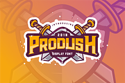 Prodush, a Sans Serif Font by 24Design Studios (Thumbnail 1 of 7)