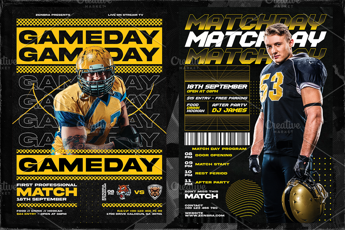 8 Football Flyer Template A4, a Print Template by OnurDemircan (Photo 3 of 5)