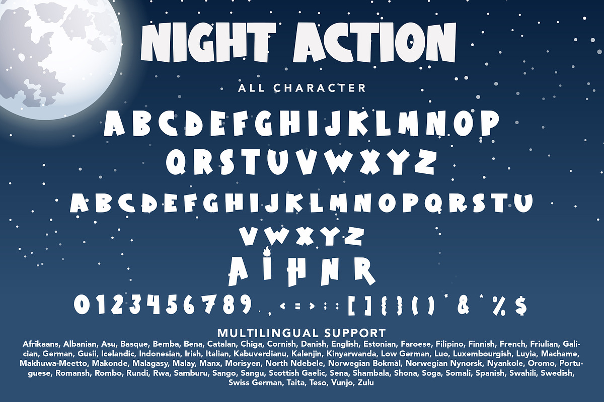 Night Action, a Sans Serif Font by HATFSTUDIO (Photo 8 of 8)