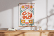 Stay Groovy Retro Clipart &Lettering, an Object Graphic by ElenKoss (Thumbnail 7 of 10)