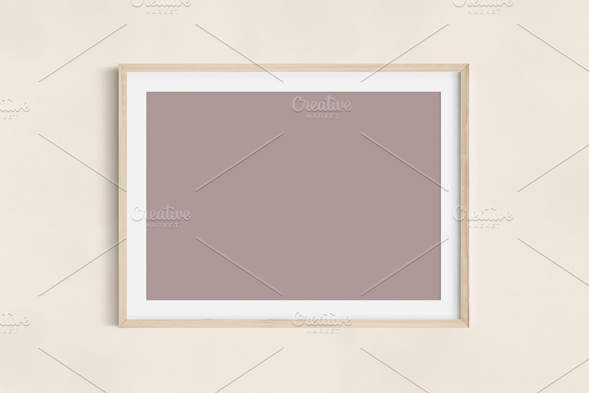 Landscape Wood Frame with Mat Mockup, a Household Mockup by OakstoneCreative (Photo 2 of 5)