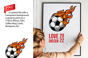 Sports Ball Fire Design.