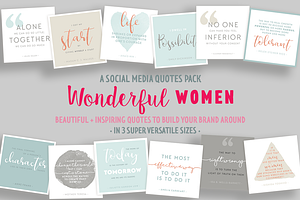 Wonderful Women Social Media Quotes