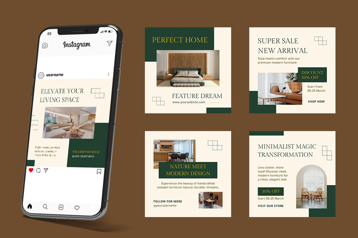 Furniture Instagram Post Template, a Social Media Template by FDR Studio (Photo 4 of 4)