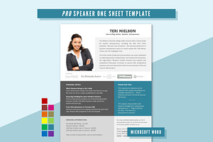 PRO Speaker One Sheet Template .DOCX
